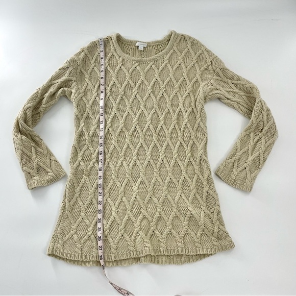 Gilmore Girls Rory Alternative Chunky‎ Cable Knit Tan Fisherman Chunky Sweater S - Picture 13 of 14